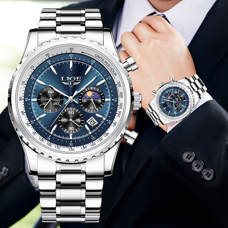 Luxury Watch Investment - Markowe luksusowe kwarcowy zegarek męski faza