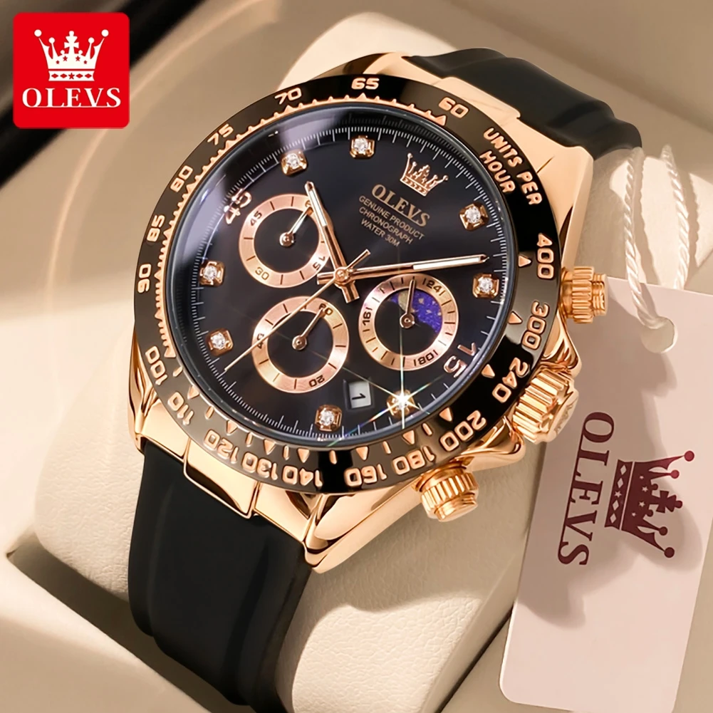 Luxury Watch Maker - OLEVS 2875 – męski zegarek chronograf