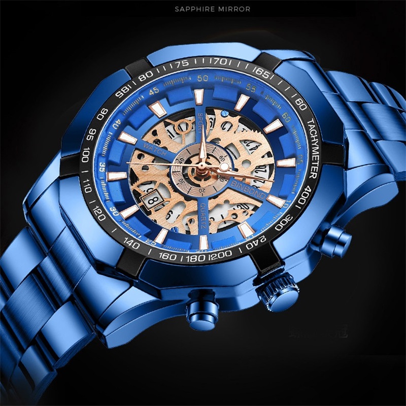 Zegarki męskie Binbond, luksus – Luxury Watch Maker recenzja i cena