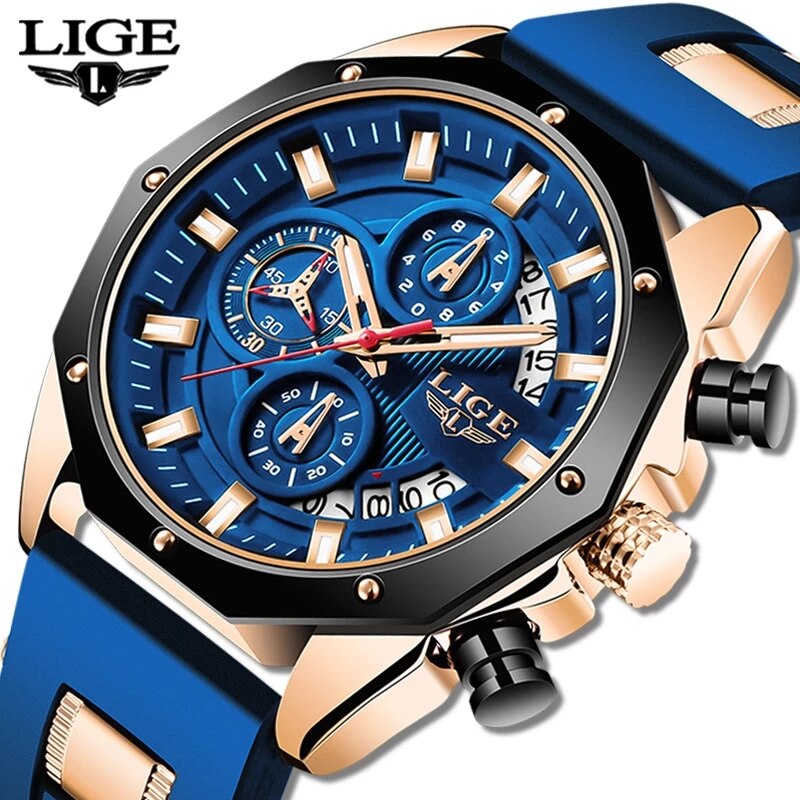 LIGE modne męskie zegarki Top  – Luxury Watch Investment recenzja i cena