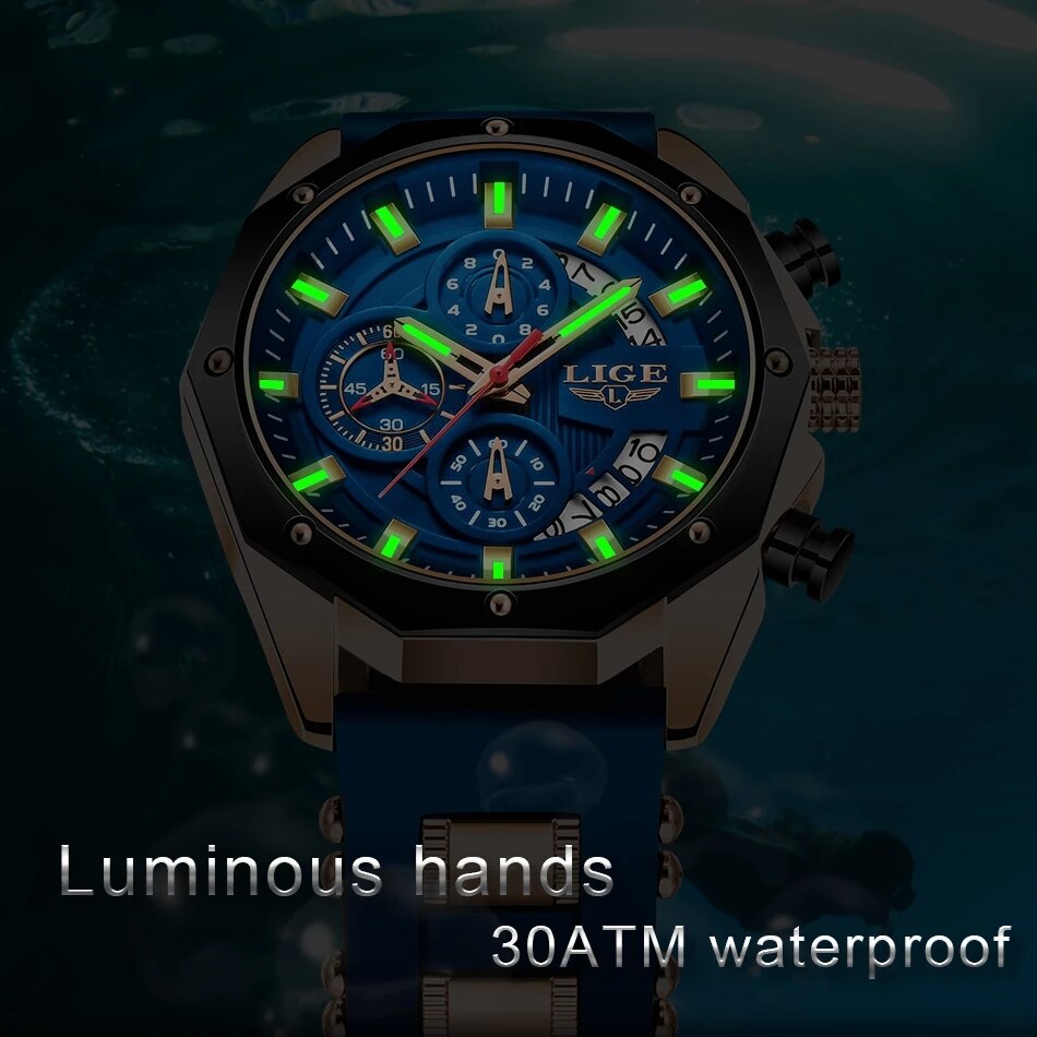 LIGE modne męskie zegarki Top  – Luxury Watch Investment recenzja i cena
