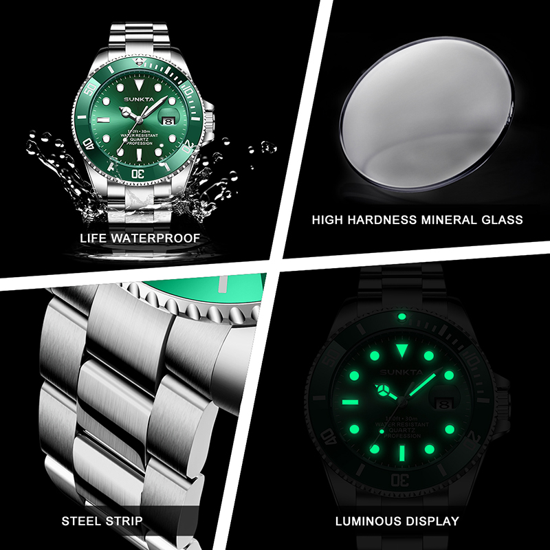 Zegarki męskie SUNKTA LIGE, lu – Luxury Watch Maker recenzja i cena
