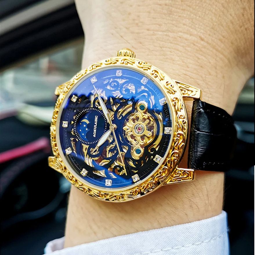 AOKULASIC Retro Zegarki Męskie – Luxury Watch Iceberg recenzja i cena